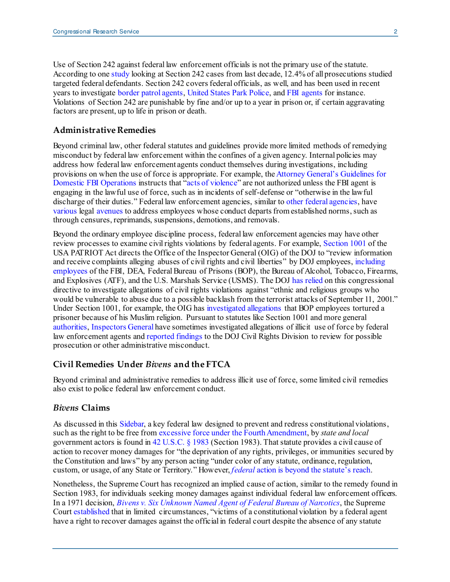 [20200624]LSB10500_规范联邦执法：国会考虑事项.pdf_第2页