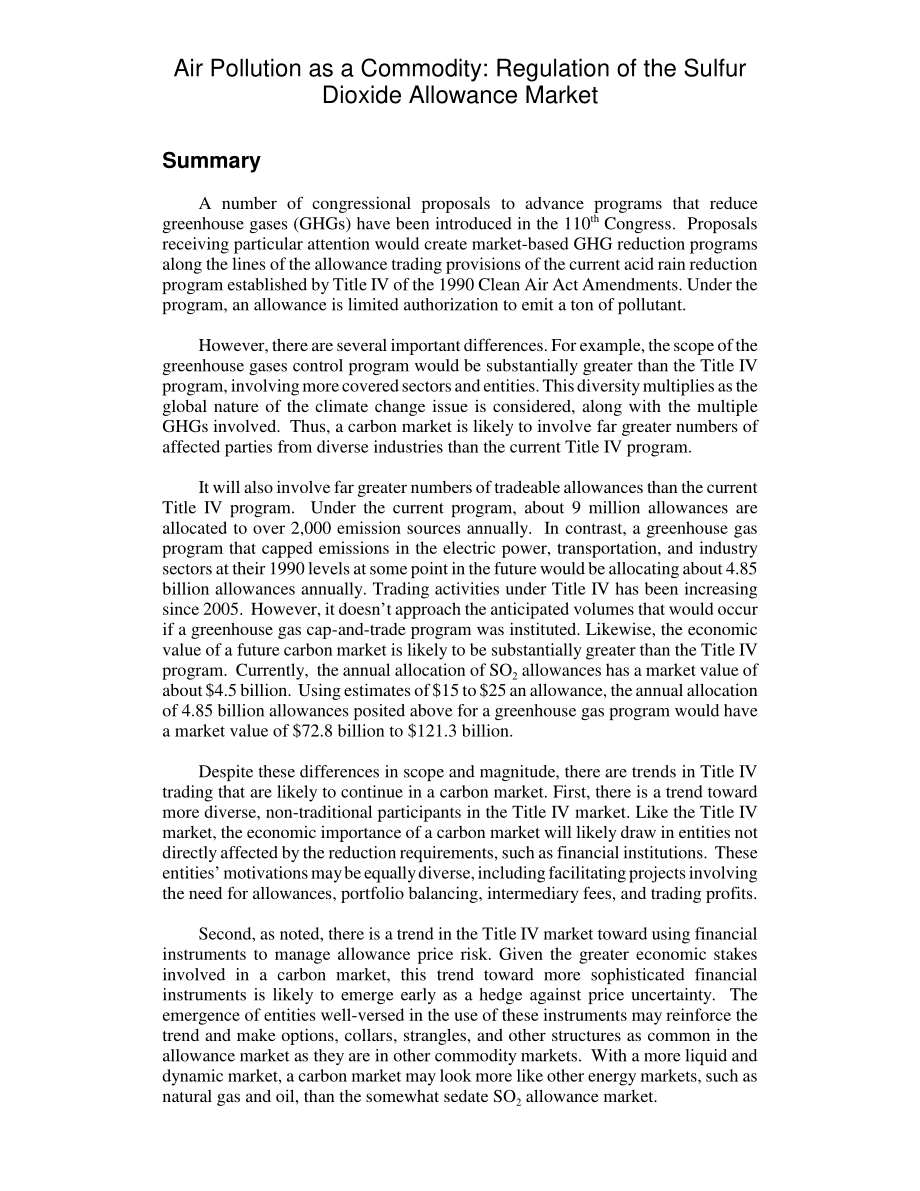[20071031]RL34235_作为商品的空气污染：二氧化硫配额市场的监管.pdf_第2页