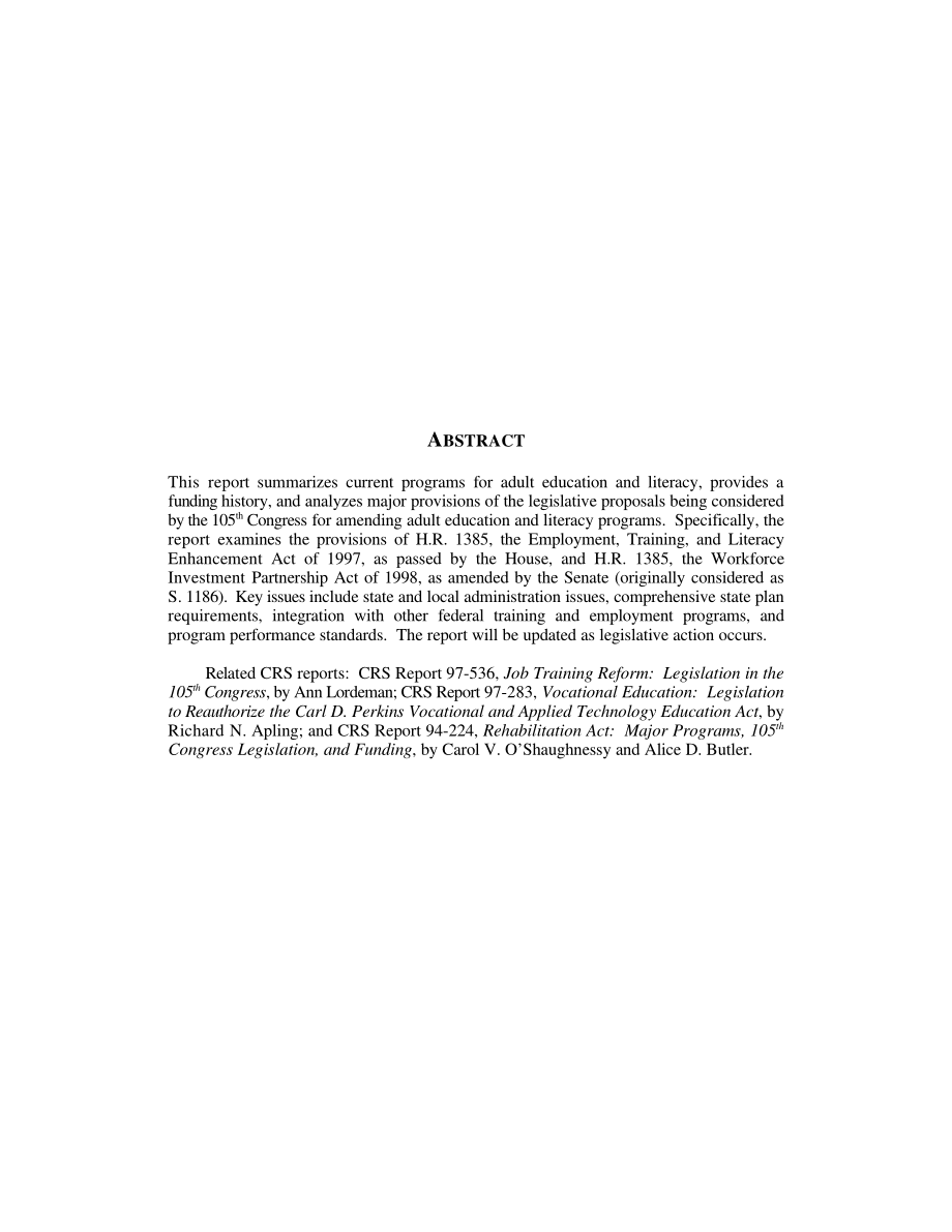 [19980617]97-534EPW_成人教育和识字：第105届国会的当前计划和立法提案.pdf_第2页