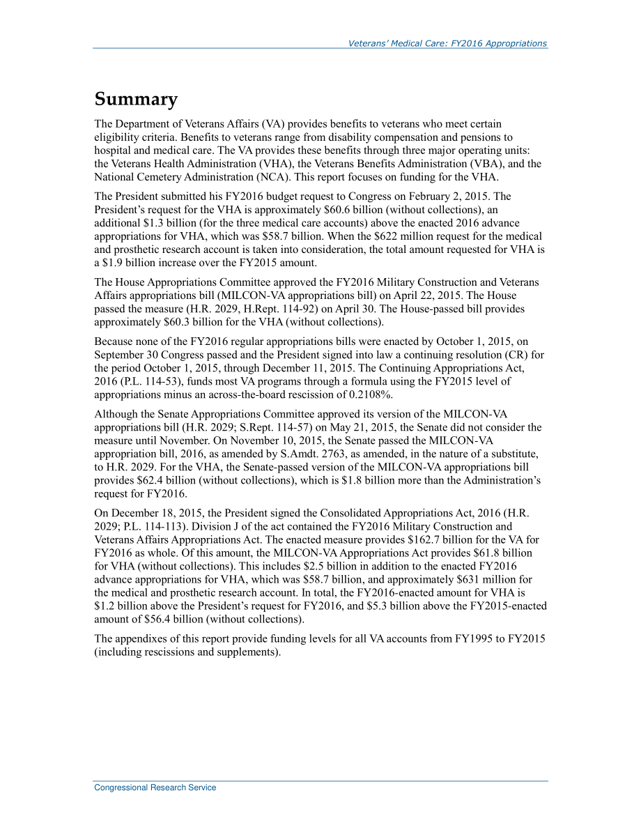 [20160311]R44301_退伍军人医疗：2016财年拨款.pdf_第2页