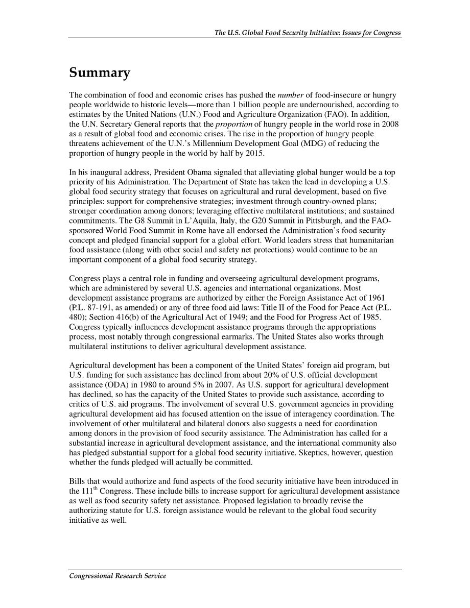 [20091124]R40945_美国全球粮食安全倡议：国会议题.pdf_第2页
