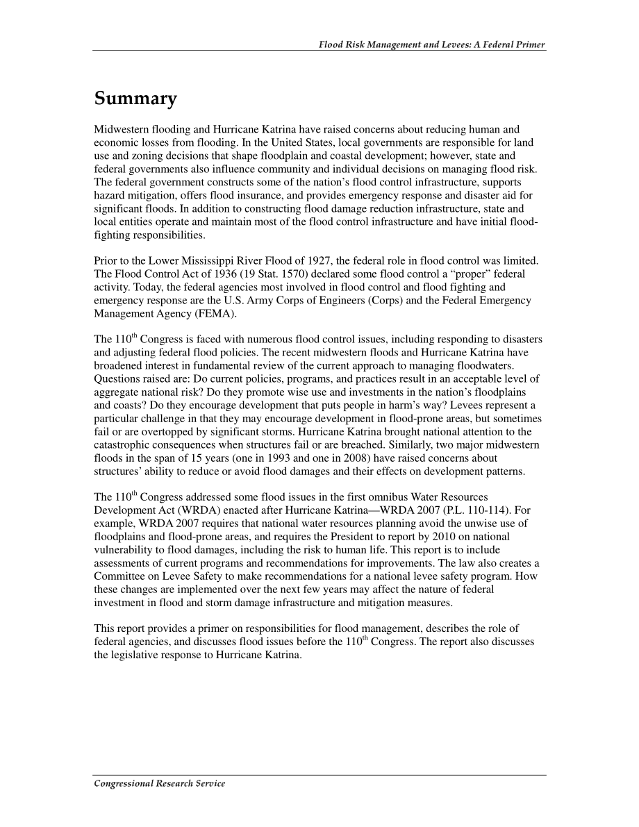 [20080620]RL33129_洪水风险管理和堤防：联邦初级读物.pdf_第2页