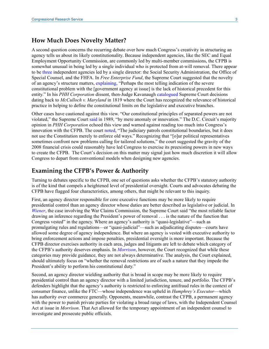 [20191127]LSB10366_最高法院将审查CFPB的合宪性 .pdf_第3页