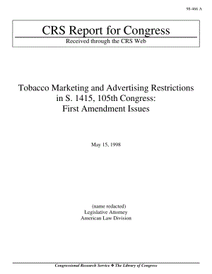 [19980515]98-466_S.1415第105届国会中的烟草营销和广告限制：第一修正案问题.pdf