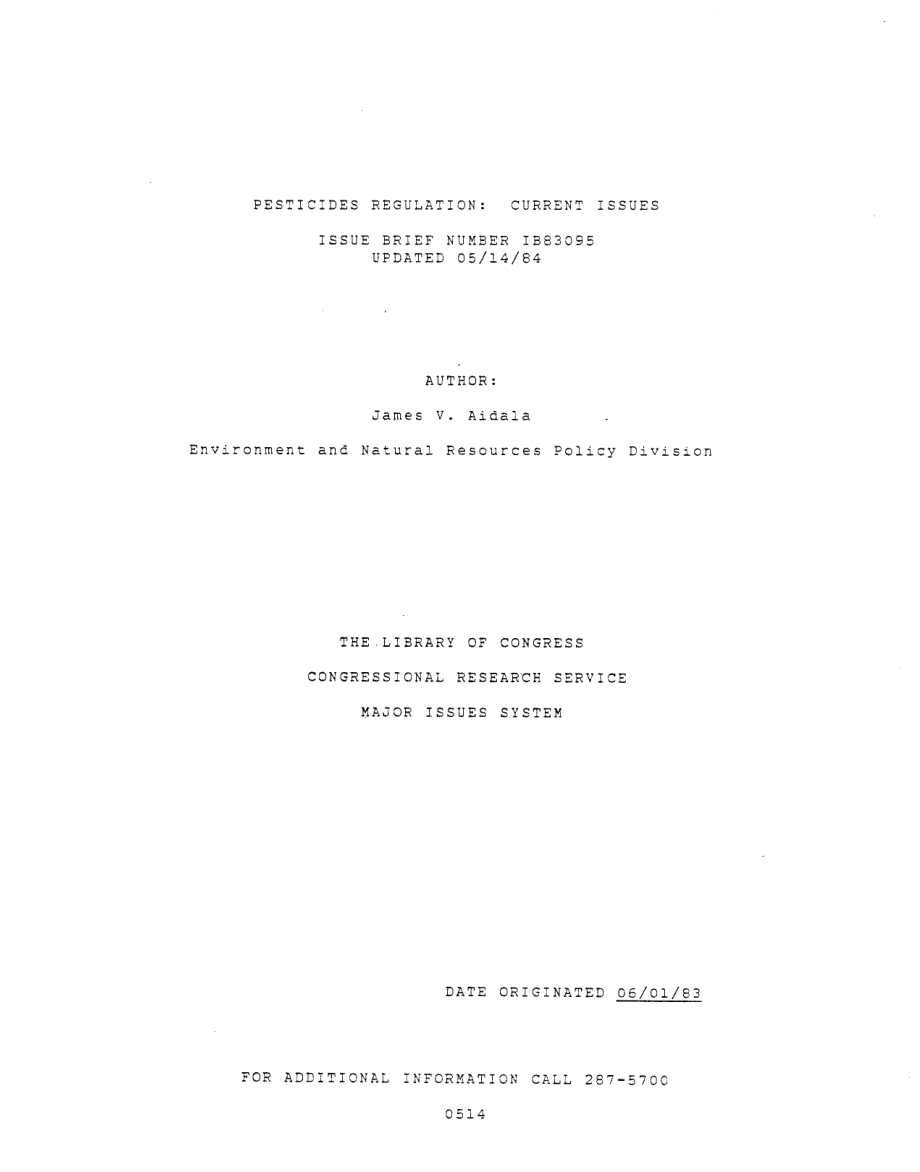 [19840514]IB83095_农药法规：当前问题.pdf_第1页