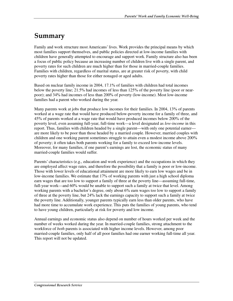 [20060816]RL33615_父母的工作和家庭经济福祉.pdf_第2页