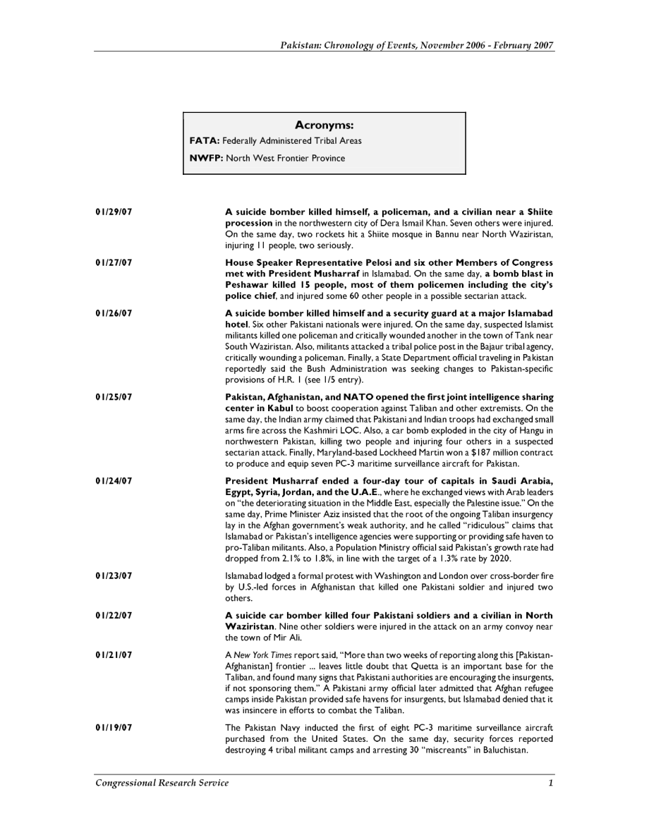 [20070129]RS21584_巴基斯坦：2006年11月至2007年2月事件年表.pdf_第3页