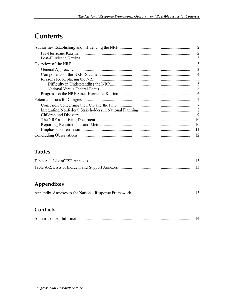 [20110121]RL34758_国家应对框架：概述和国会可能面临的问题.pdf_第3页