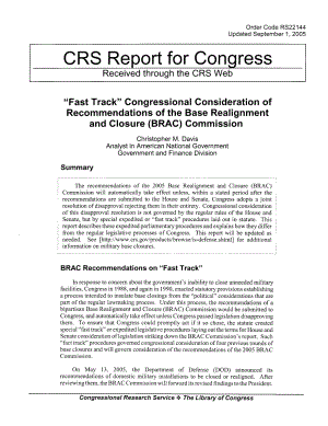 [20050901]RS22144_“快速通道”国会审议基地调整和关闭（BRAC）委员会的建议.pdf