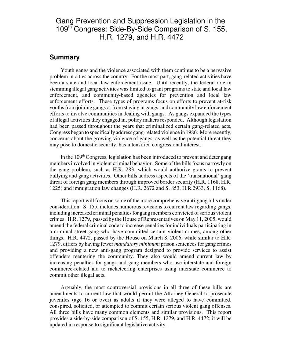 [20060330]RL32943_第109届国会的帮派预防和镇压立法：S.155和H.R.的并列比较1279和H.R.4472.pdf_第2页