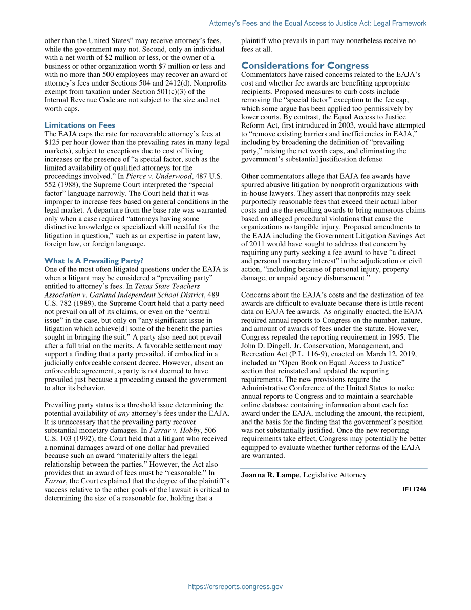 [20190610]IF11246_律师费和平等诉诸司法法案：法律框架.pdf_第2页