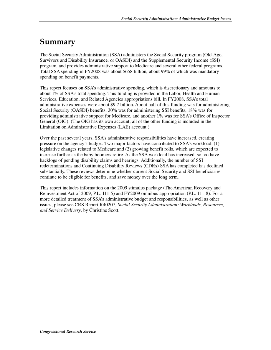[20090820]RS22677_社会保障管理局：行政预算问题.pdf_第2页