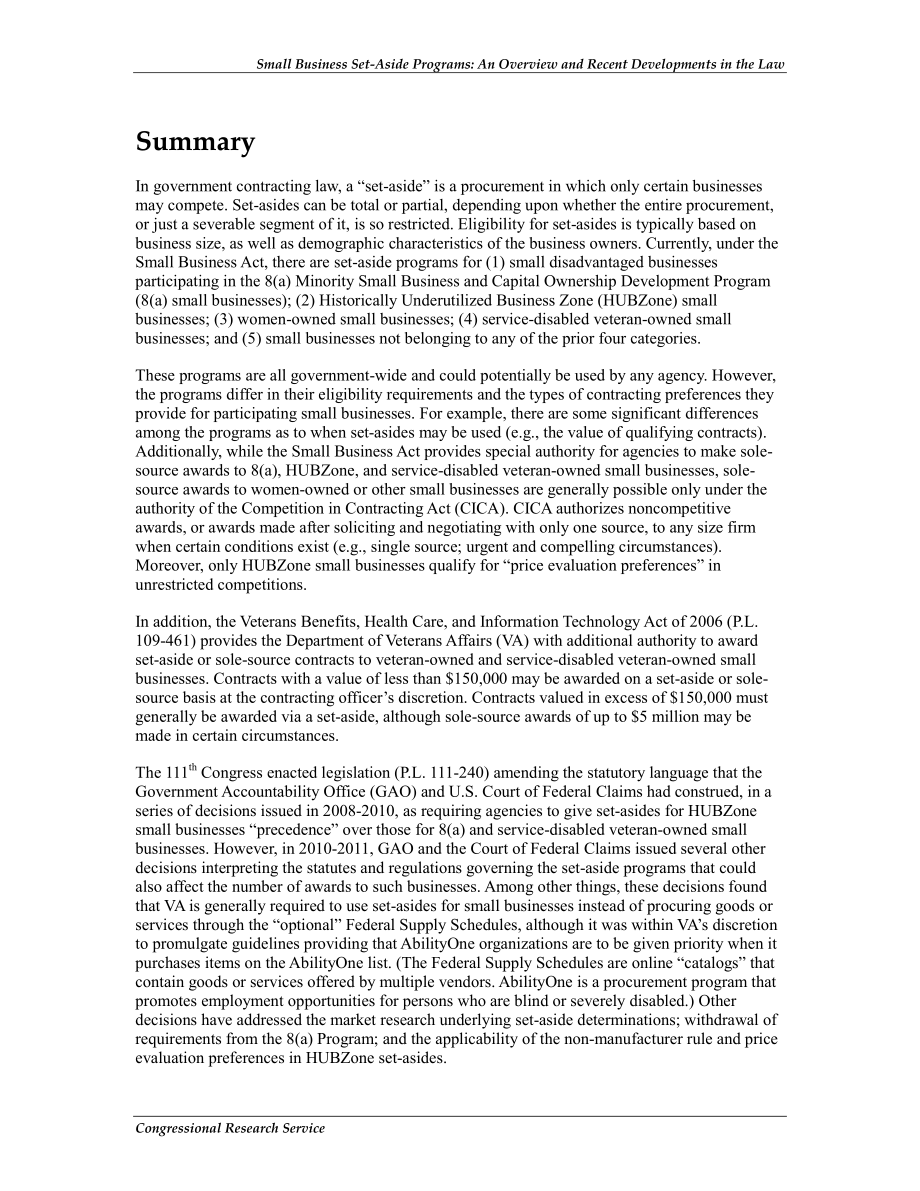 [20120615]R41945_小型企业备用计划：法律概述和最新发展.pdf_第2页