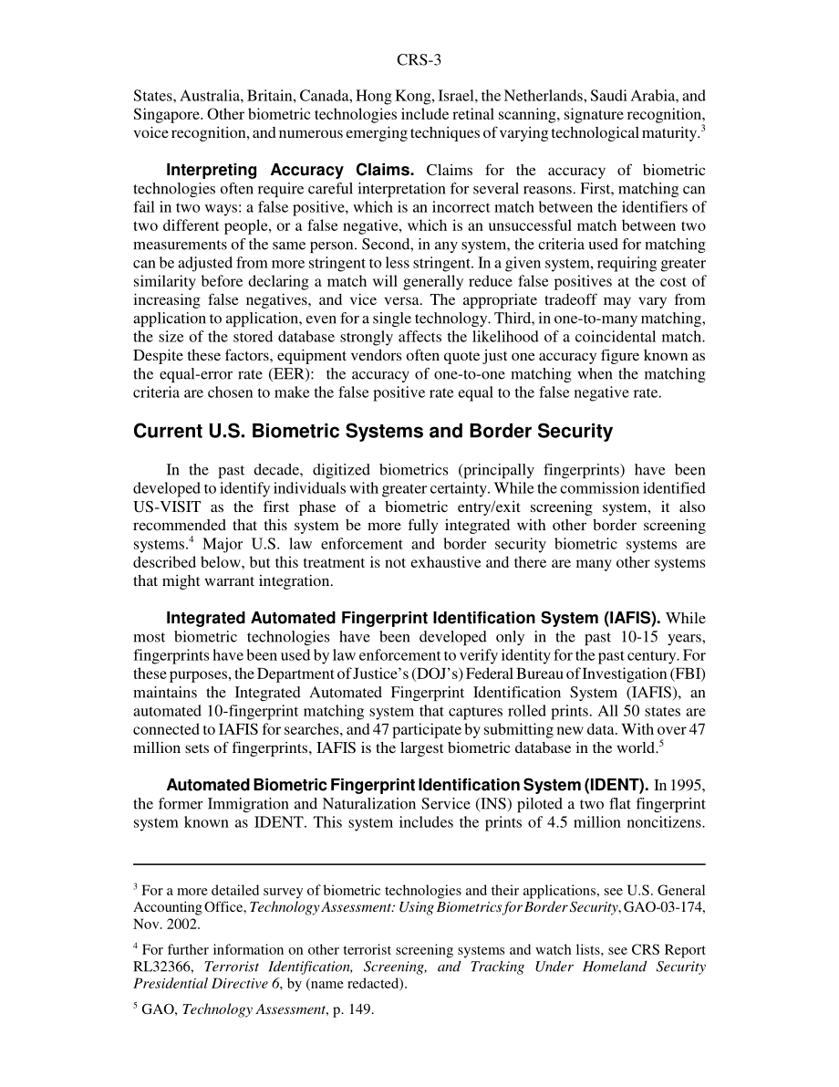 [20050207]RS21916_生物识别标识和边境安全：911委员会的建议和相关问题.pdf_第3页