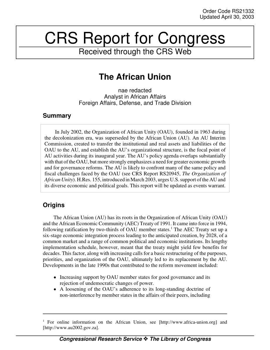 [20030430]RS21332_非洲联盟.pdf_第1页