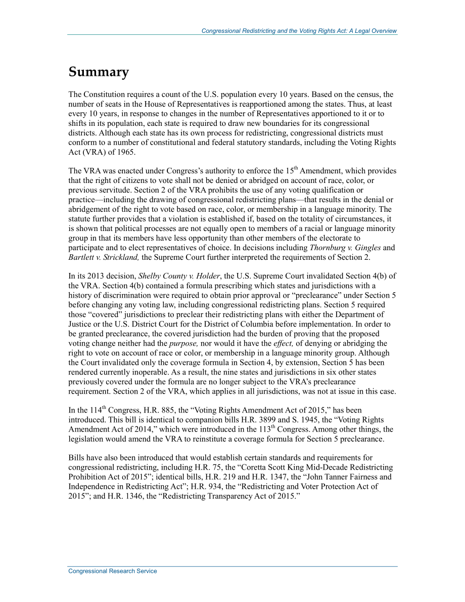 [20150413]R42482_国会重新划分选区和投票权法案：法律概述.pdf_第2页