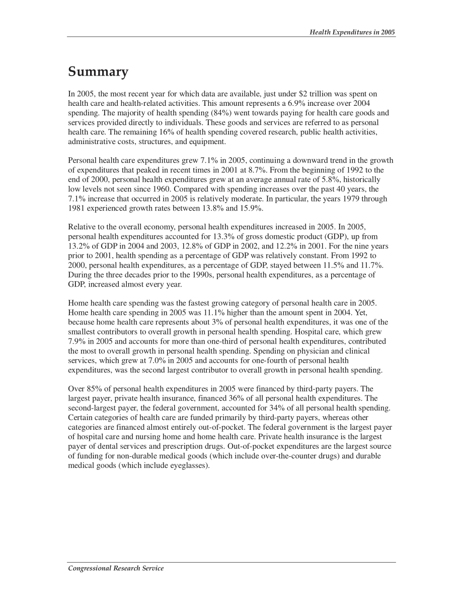 [20070926]RL31374_2005年卫生支出.pdf_第2页