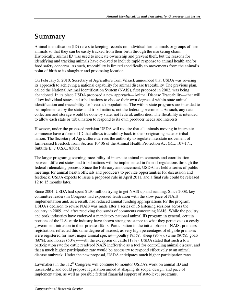 [20101129]R40832_动物标识和可追溯性：概述和问题.pdf_第2页