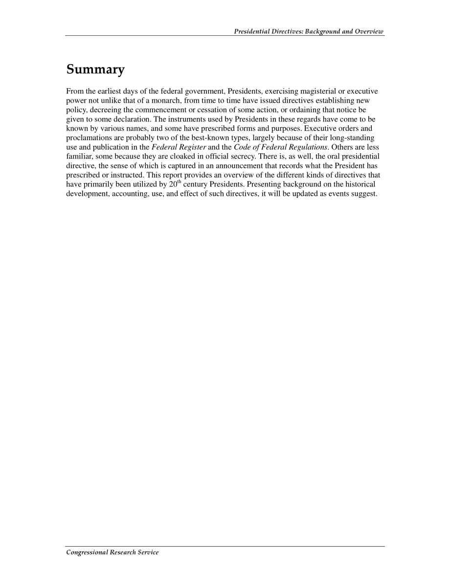[20081126]98-611_总统指示：背景和概述.pdf_第2页