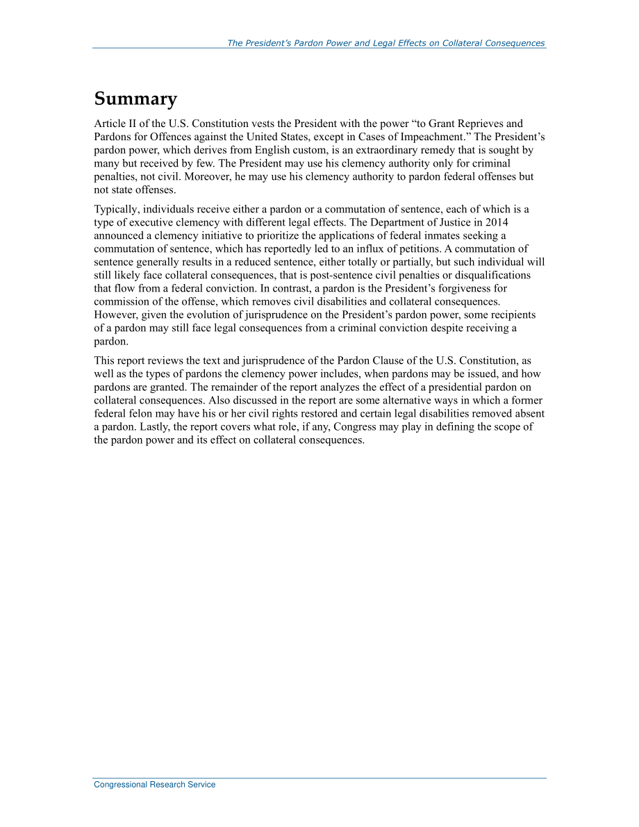 [20160726]R44571_总统的赦免权及其附带后果的法律效力.pdf_第2页