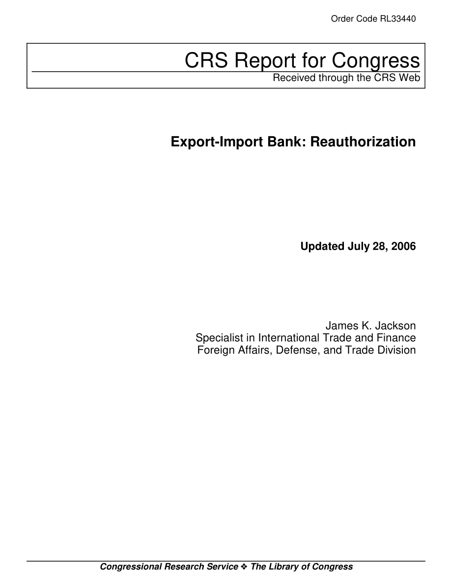 [20060728]RL33440_进出口银行：重新授权.pdf_第1页