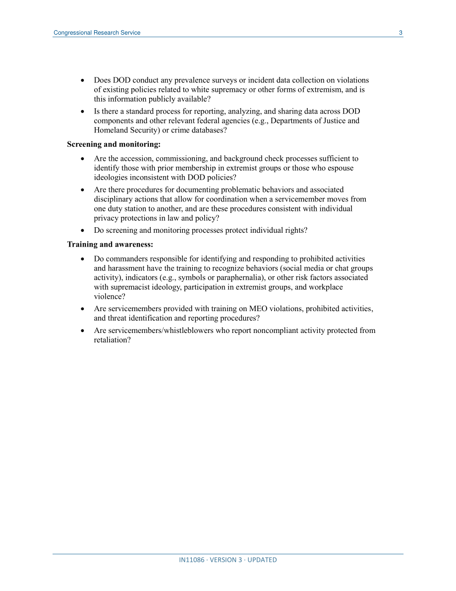 [20190516]IN11086_军事人员与极端主义：法律、政策和国会考虑.pdf_第3页