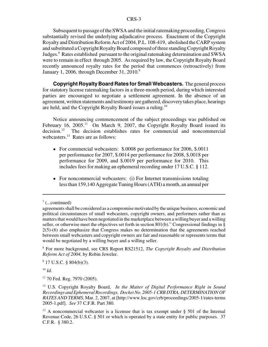 [20070323]RS22630_“小型”网络广播的法定版税费率：版权使用费委员会的决定.pdf_第3页