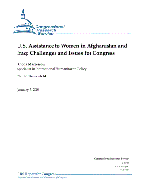 [20060105]RL33227_美国对阿富汗和伊拉克妇女的援助：国会面临的挑战和问题.pdf