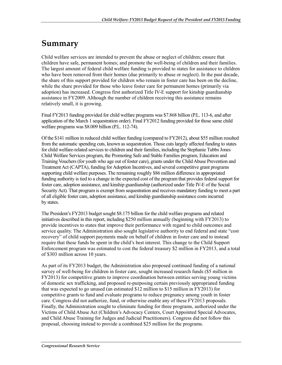 [20130627]RL34121_儿童福利：2013财年总统预算请求和2013财年资金.pdf_第2页
