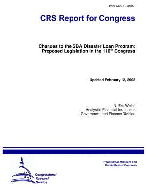 [20080212]RL34058_SBA灾难贷款计划的变更：第110届国会拟议立法.pdf