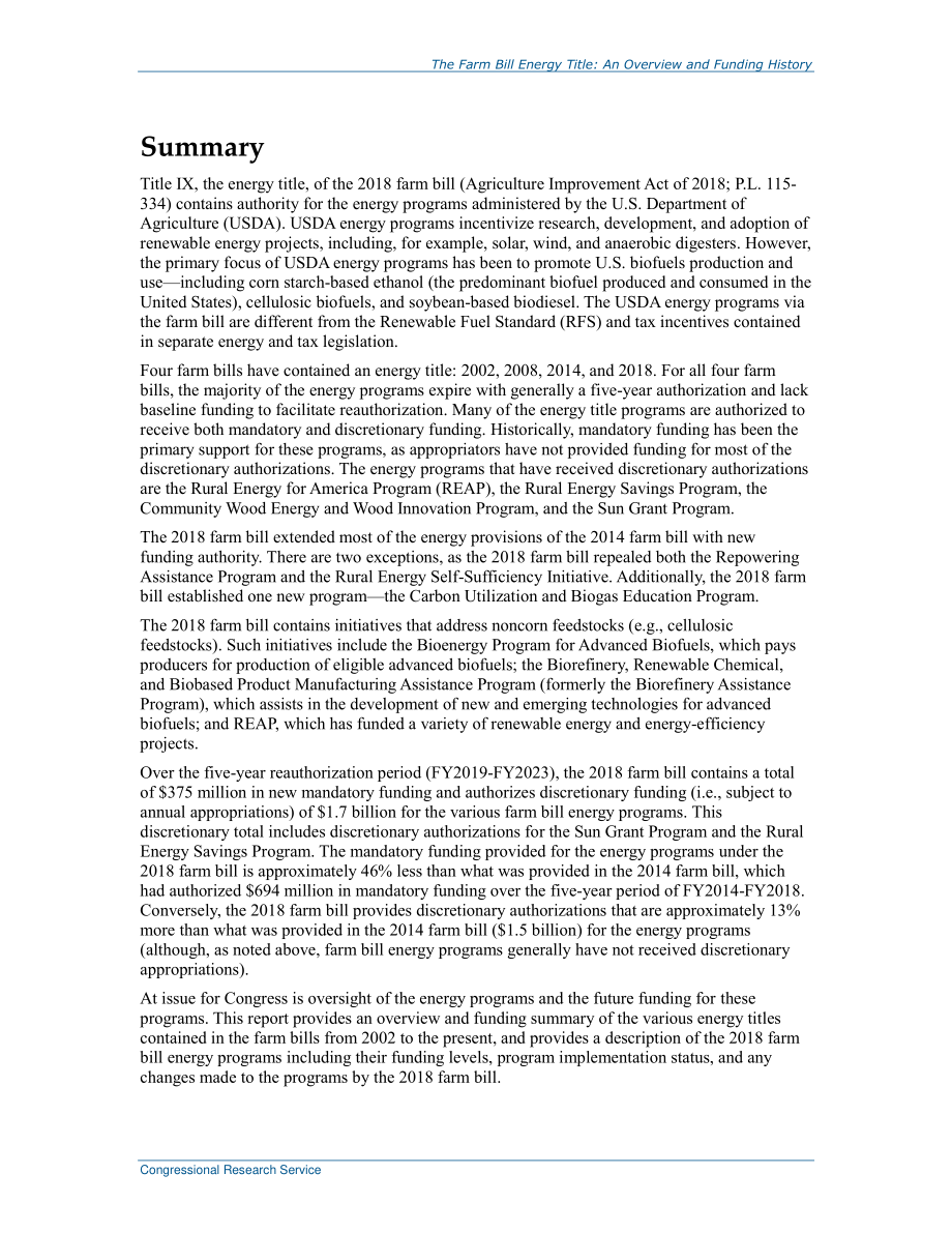[20211028]R45943_农业法案能源标题：概述和资金历史.pdf_第2页