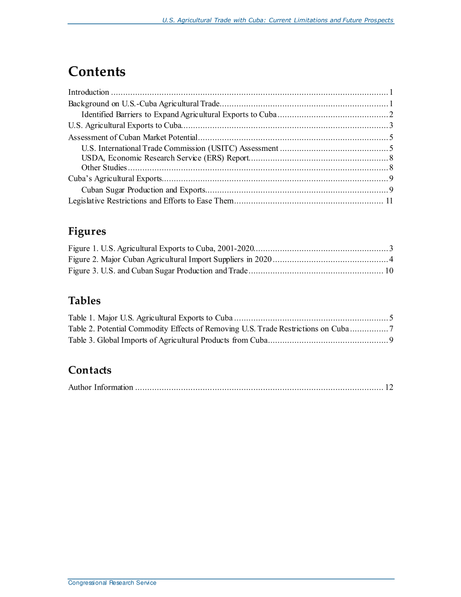 [20210514]R46791_美国与古巴的农业贸易：当前限制和未来前景.pdf_第3页