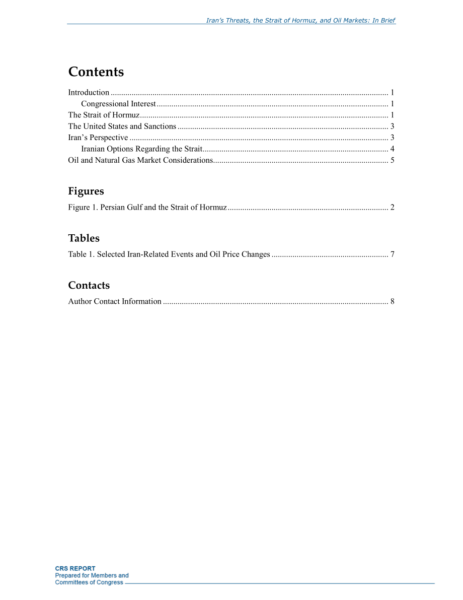 [20180806]R45281_伊朗的威胁、霍尔木兹海峡和石油市场：简言之.pdf_第2页