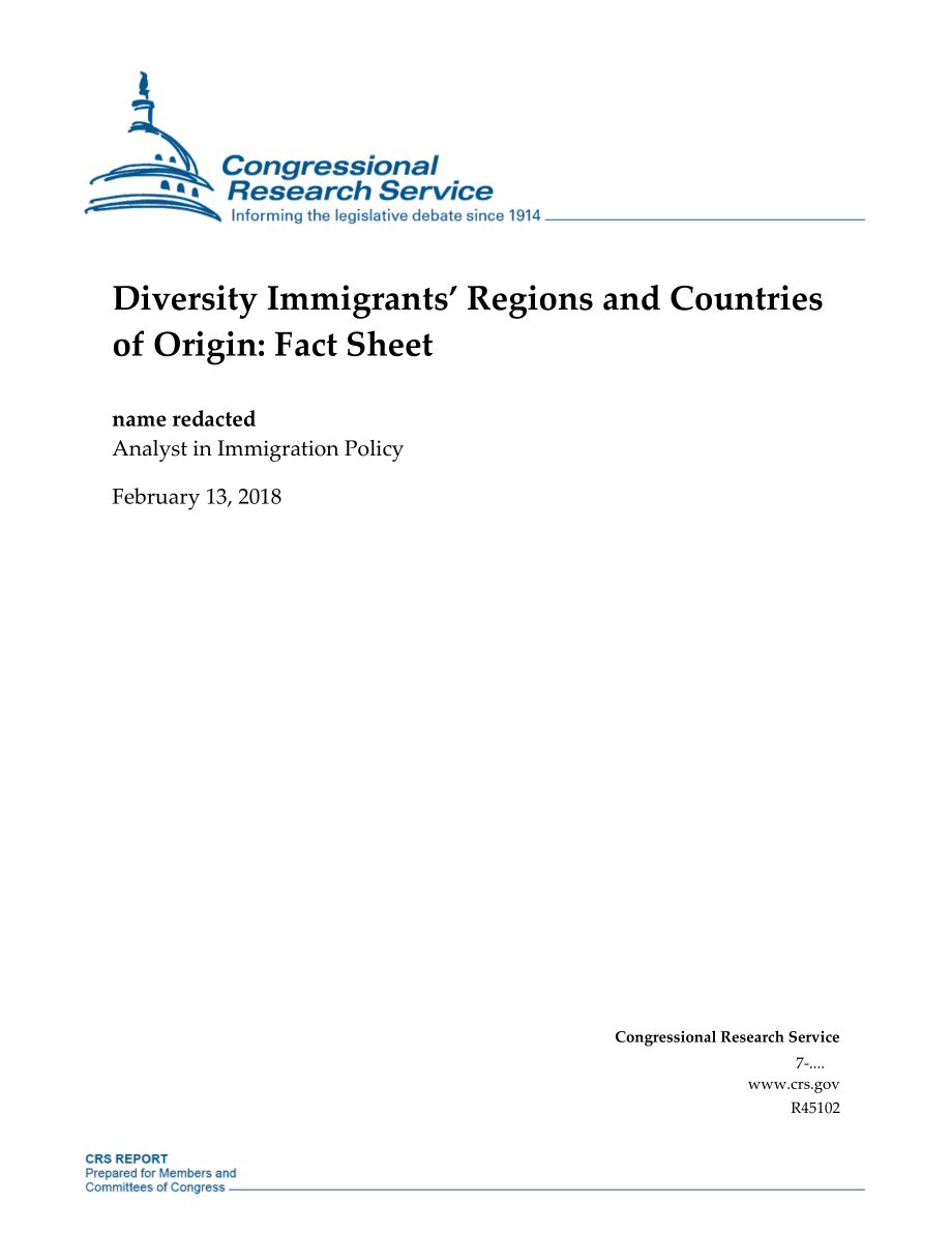 [20180213]R45102_多样性移民的地区和原籍国：情况说明书.pdf_第1页