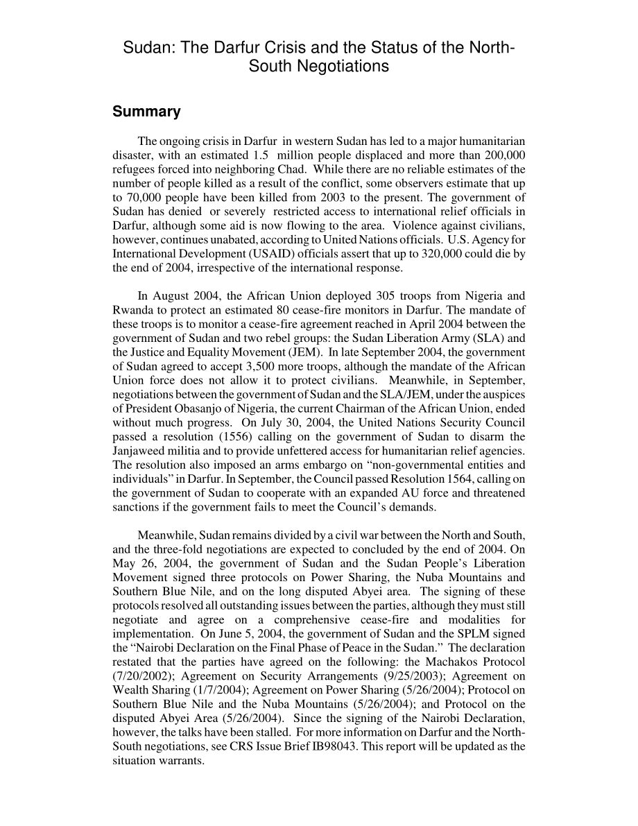 [20041022]RL32643_苏丹：达尔富尔危机与南北谈判的现状.pdf_第2页