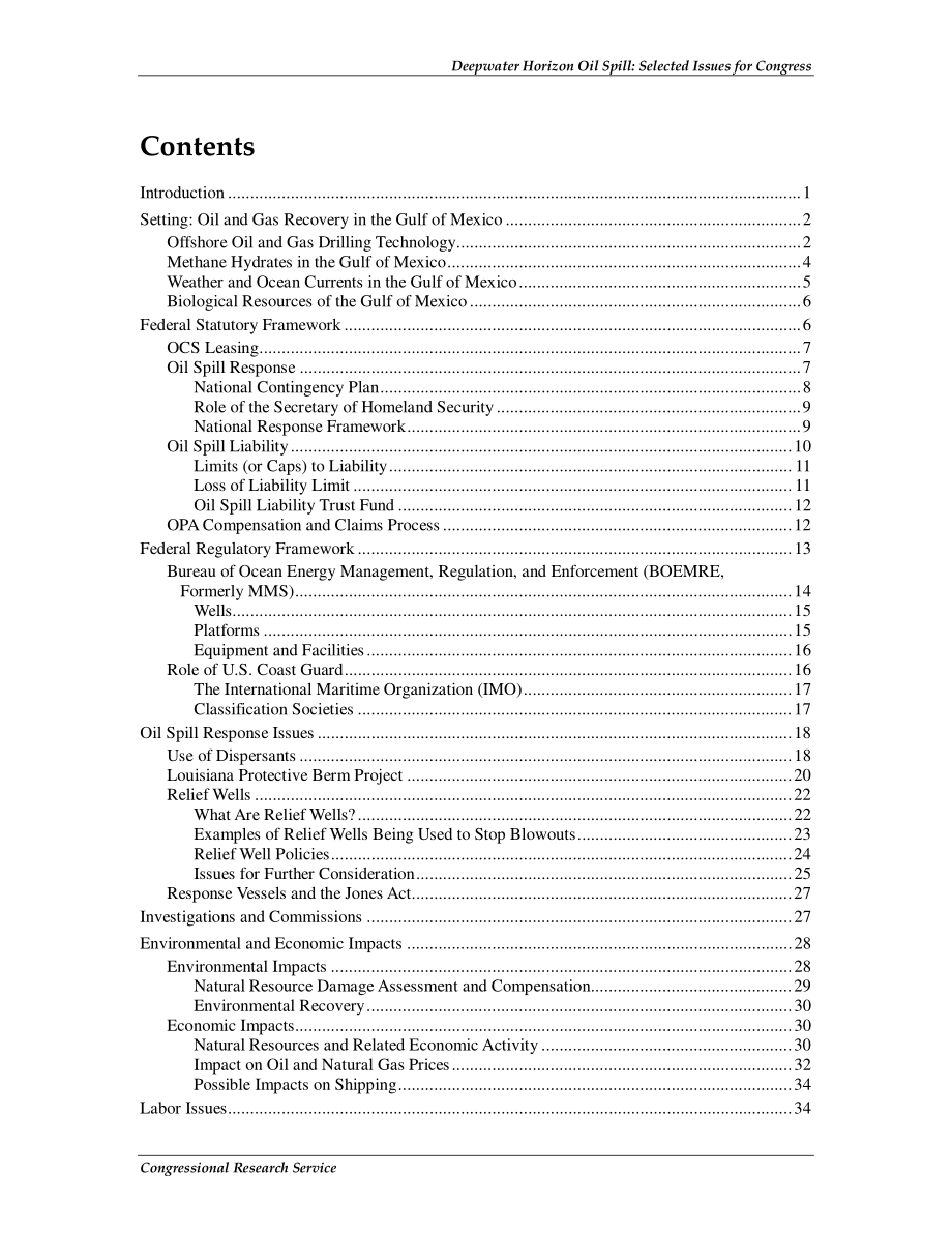 [20100731]R41262_深水地平线漏油：国会选定议题.pdf_第3页