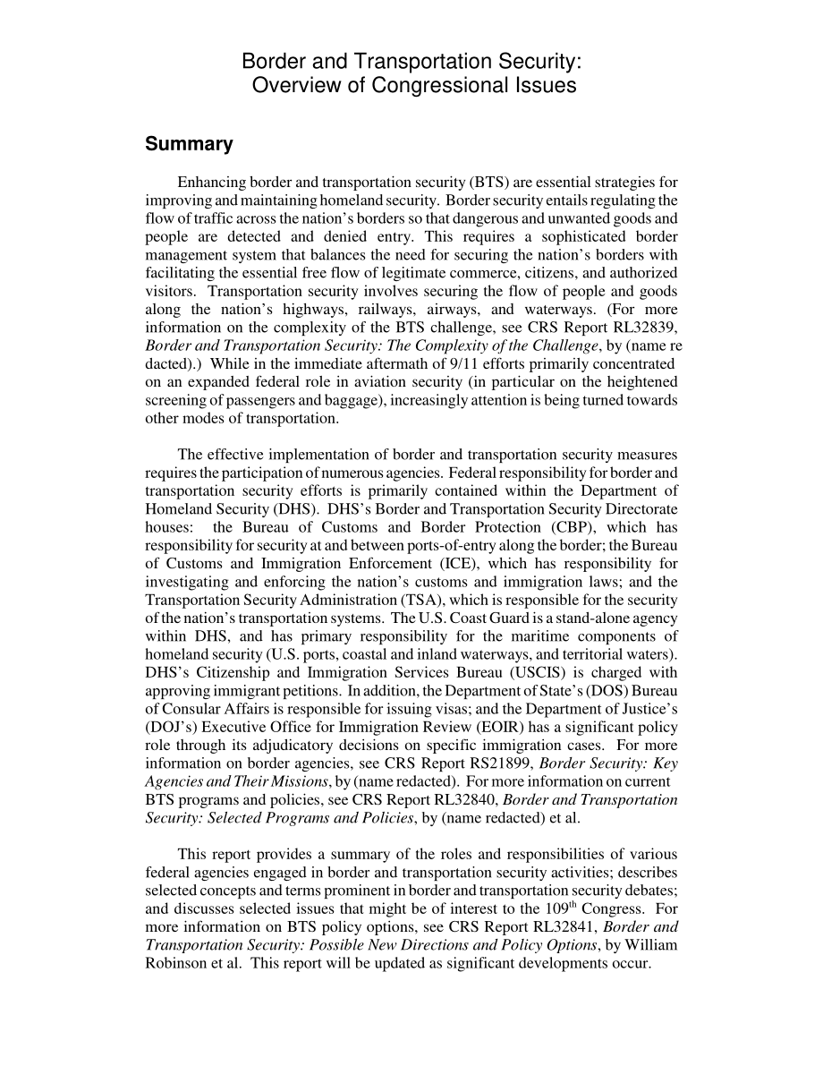 [20050407]RL32705_边境和运输安全：国会议题概述.pdf_第3页