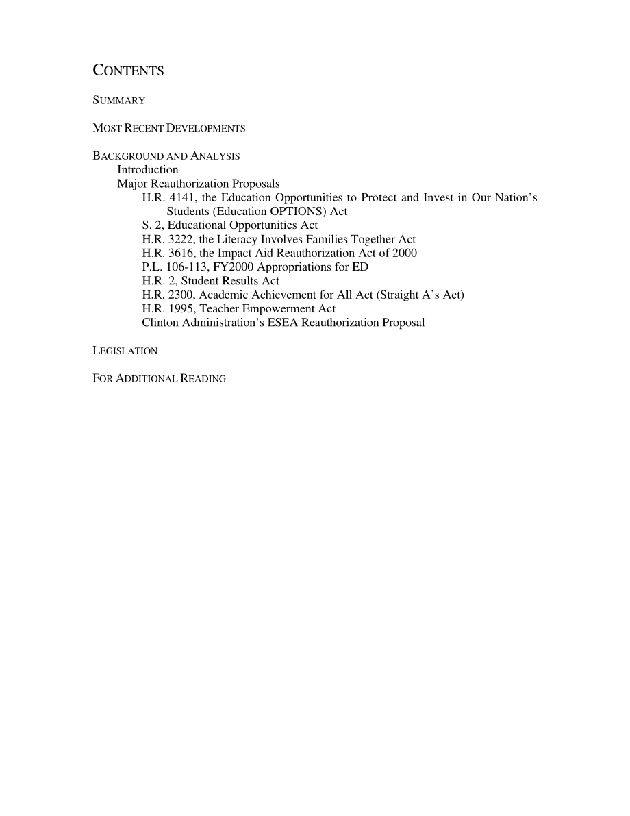 [20000608]IB98047_初等和中等教育：第106届国会对联邦作用的重新思考.pdf_第2页