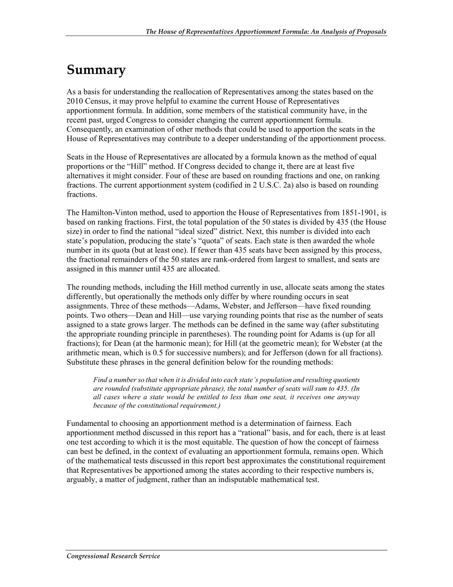 [20130806]R41382_众议院分配公式：分析变革提案及其对各国的影响.pdf_第2页