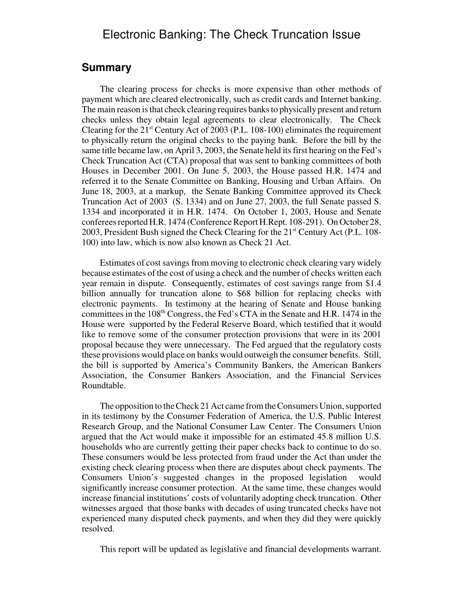 [20031108]RL31591_电子银行业务：支票截断问题.pdf_第2页