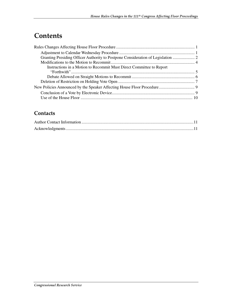 [20090413]R40509_第111届国会众议院规则的变化影响了会议议程.pdf_第3页