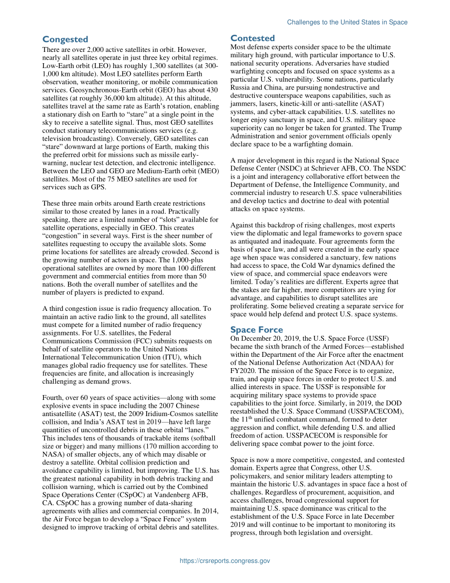 [20200127]IF10337_美国在太空中面临的挑战.pdf_第2页