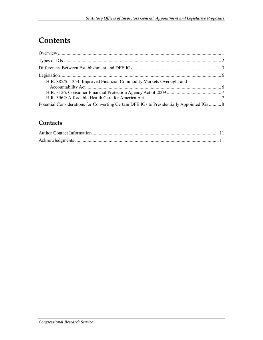 [20091106]R40675_总检查员法定办公室（IGs）：任命方法和立法提案.pdf_第3页