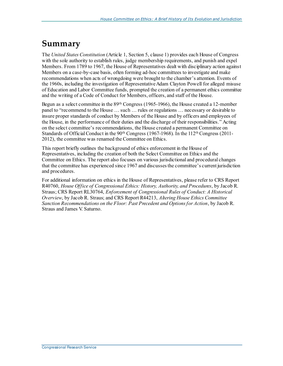 [20210322]98-15_众议院道德委员会：其演变和管辖权的简史.pdf_第2页