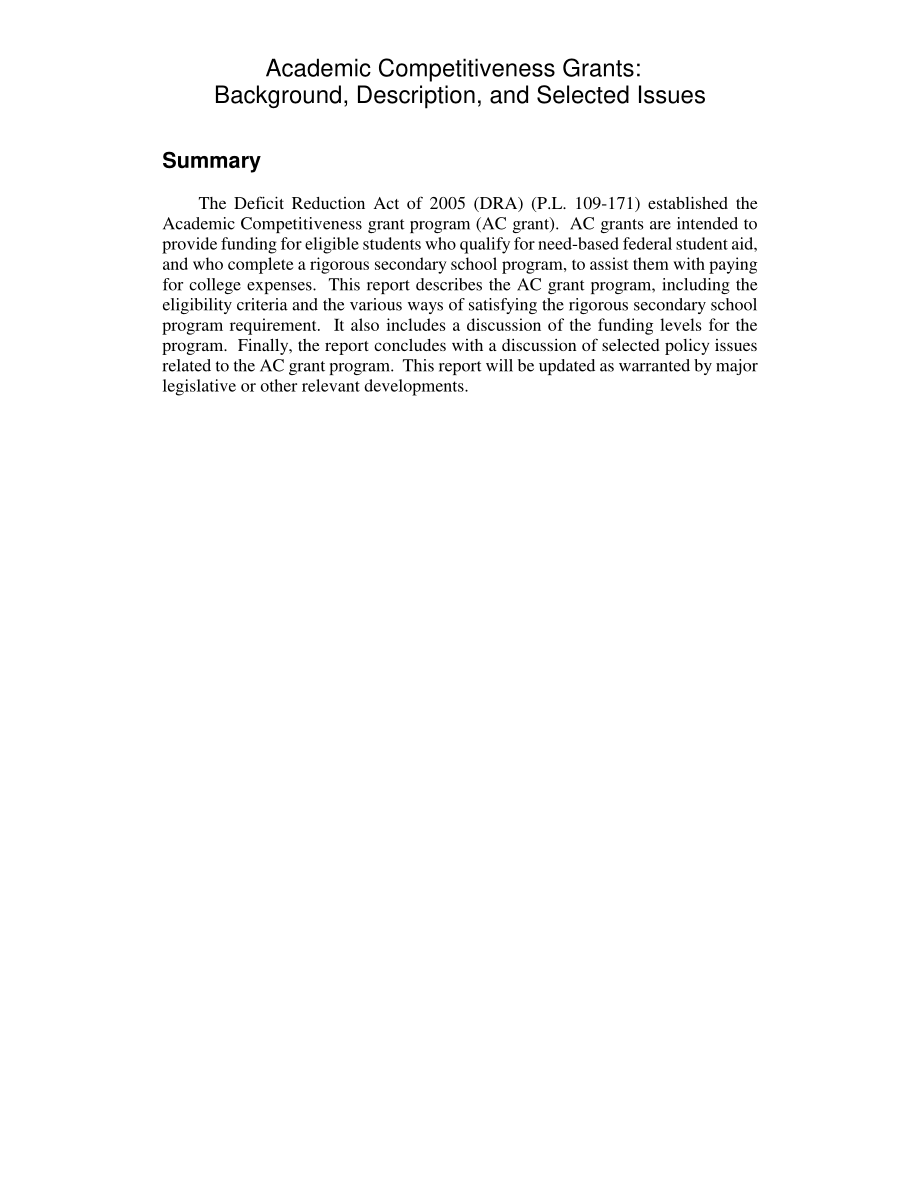 [20060818]RL33457_学术竞争力奖助金：背景、说明和选定问题.pdf_第2页
