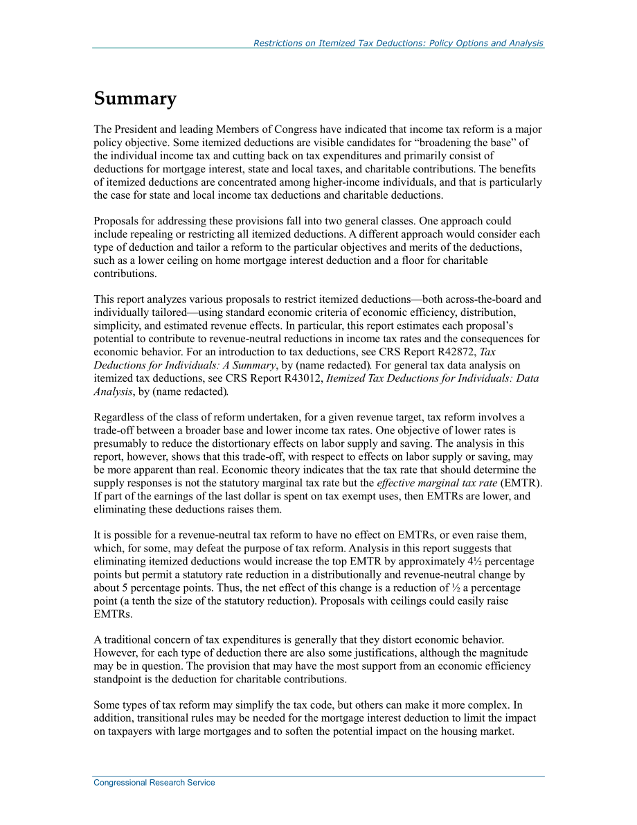 [20140310]R43079_分项税收扣除限制：政策选择和分析.pdf_第2页