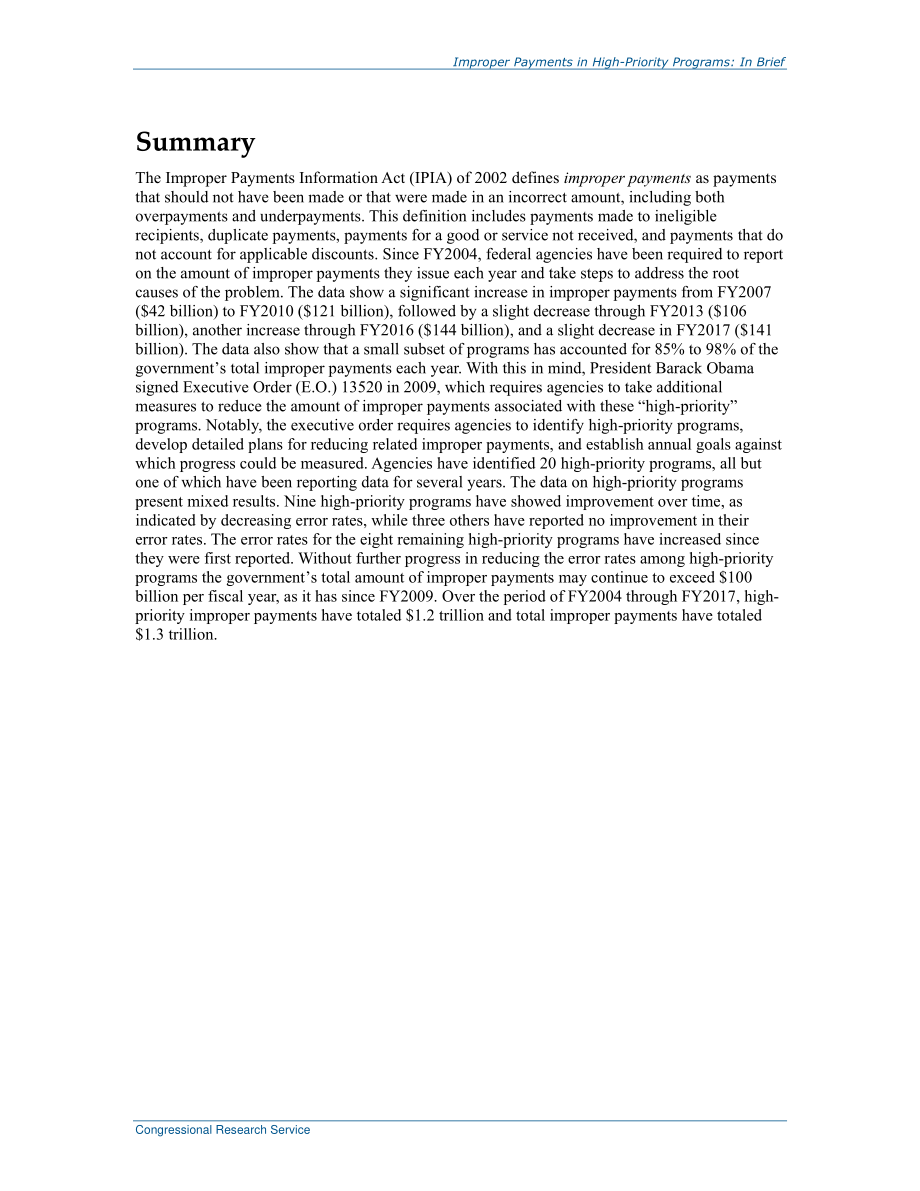 [20180716]R45257_高优先级项目中的不当支付：简言之.pdf_第2页