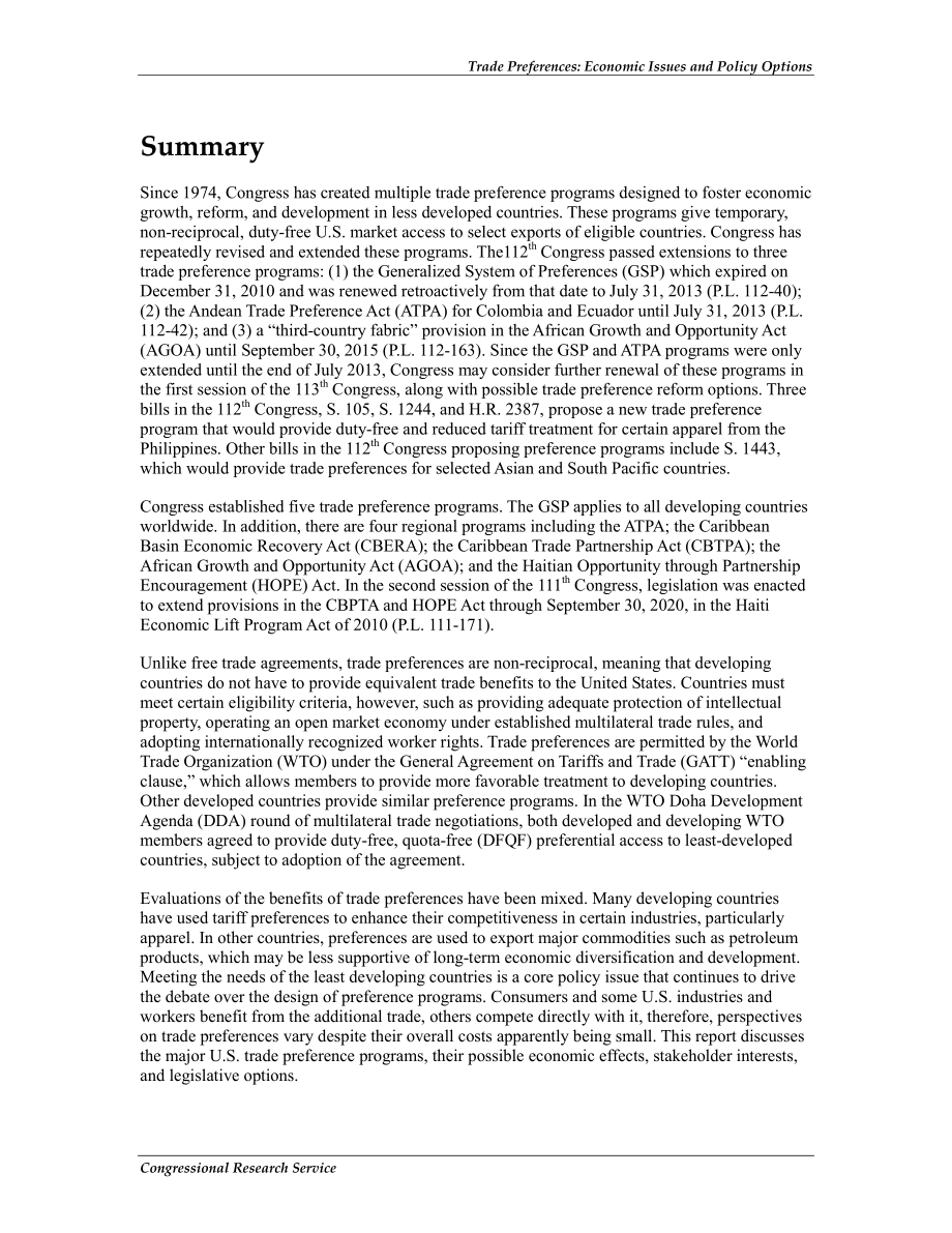 [20130110]R41429_贸易优惠：经济问题和政策选择.pdf_第2页