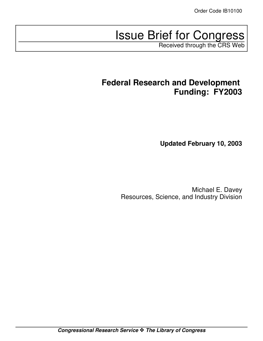 [20030210]IB10100_联邦研发资金：2003财年.pdf_第1页