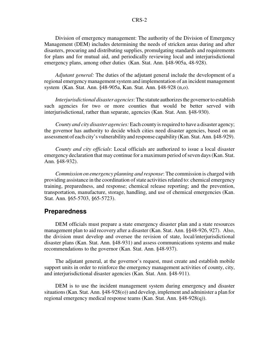 [20040323]RS21788_堪萨斯州应急管理和国土安全局总结.pdf_第2页